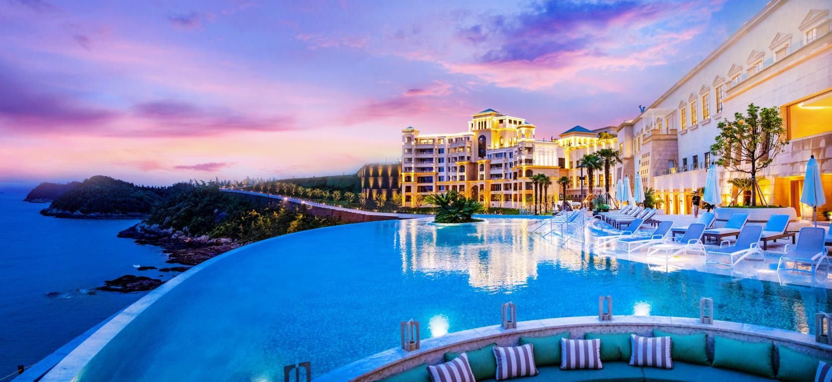SONO Hospitality – flagship resort at dusk